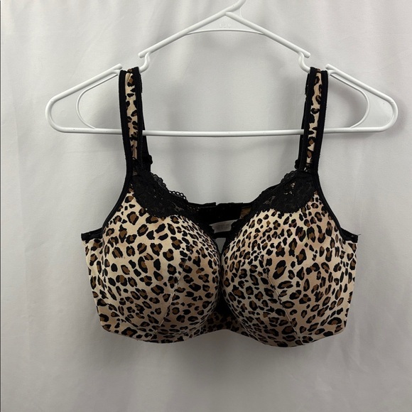 Lane Bryant Cacique 40DDD Leopard Plunge bra - Picture 2 of 6